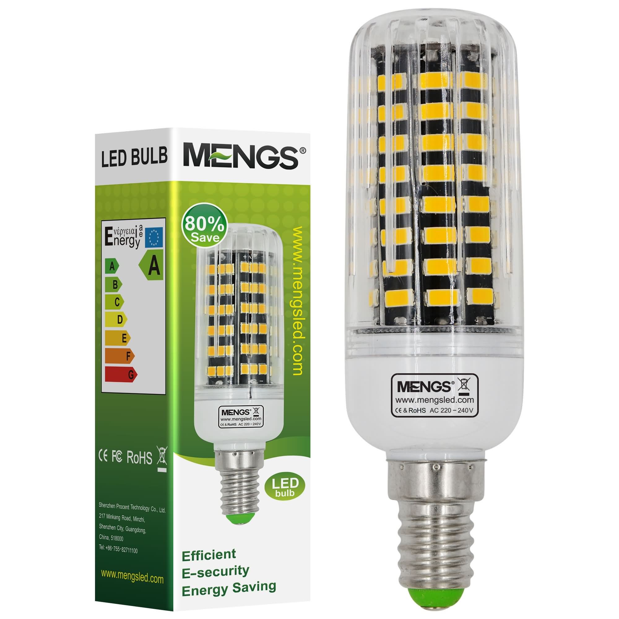 MengsLED – MENGS® E14 11W LED Corn Light 80x 5733 SMD LED Lamp In Warm White/Cool White Energy-Saving